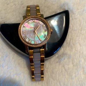 Rose Gold, Mother of Pearl MK watch